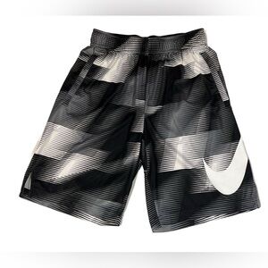 Nike Athletic Gray and Black Geometric Shorts